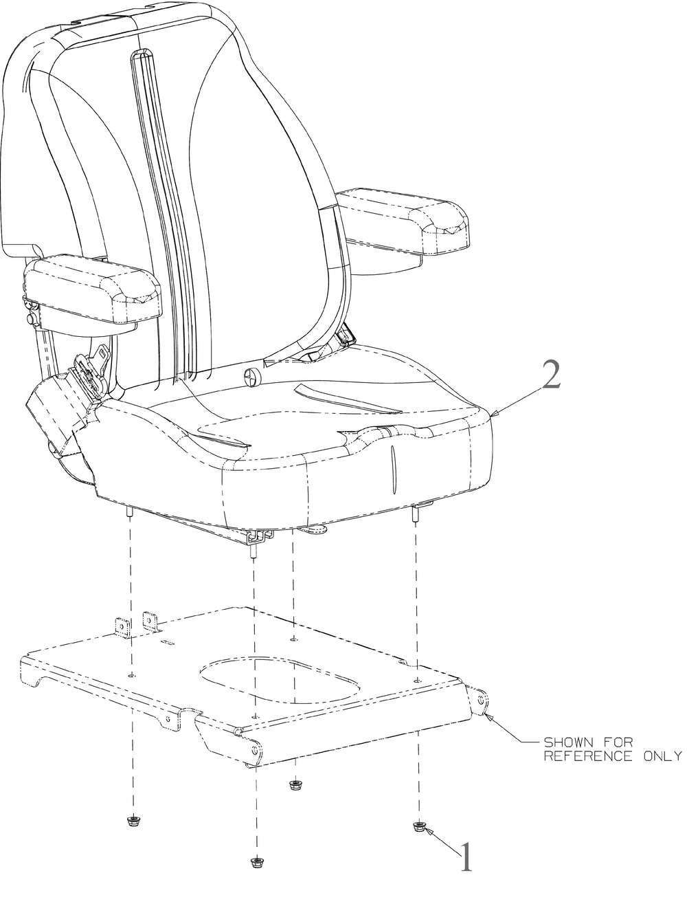 Seat Diagram and Parts List for ZTXS5-54KH (47RTCAB7010)(2023) Cub Cadet Lawn Tractor